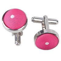 Pin Dot Hot Pink Cufflinks