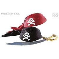 Pirate Fabric Red/black Pirate Hats Caps & Headwear For Fancy Dress Costumes