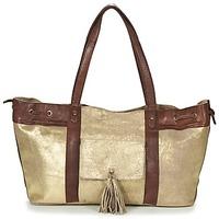 pieces stella leather bag womens shoulder bag in gold