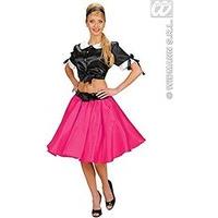 Pink Satin Skirts With Sewn - In Petticoat Accessory For Fancy Dress