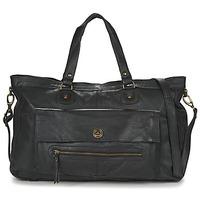 pieces totally royal leather travel bag womens shoulder bag in black