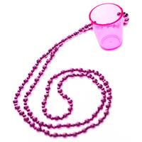 Pink Shot Glass Necklace