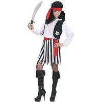 pirate woman m shirt with vest skirt belt headband