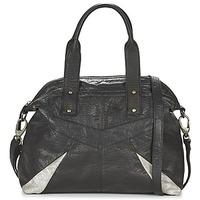 pieces jace leather small womens shoulder bag in black