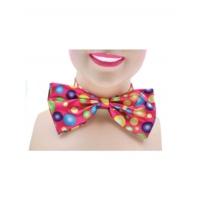 Pink Clown Bow Tie With Spots