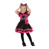 Pink & Black Toddlers Kitty Costume