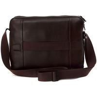 piquadro reporter marrone mens shoulder bag in multicolour