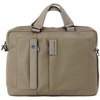 piquadro cartella grigio mens briefcase in multicolour