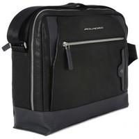 piquadro reporter black mens briefcase in multicolour