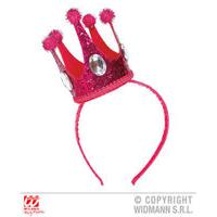Pink Mini Glitter Crown Heandband
