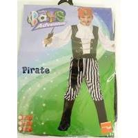 pirate costume black white shirt trousers boot covers headscarf belt