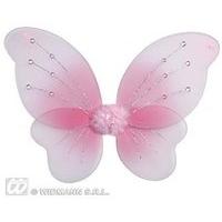 Pink Glitter Wings With Gems 50x40cm Accessory For Fancy Dress
