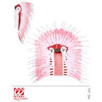 Pink Indian Headdress With Marabou