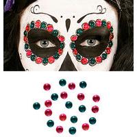 Pink & Green Set Of 40 Eye Gems Decorations