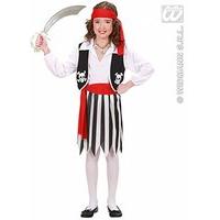 Pirate Girl (140cm) (shirt With Vest Skirt Belt Headband)