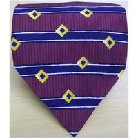 Pierre Cardin Burgundy Patterned Silk Tie