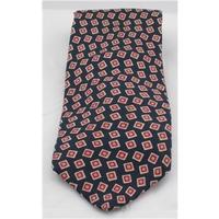pierre cardin navy square patterned silk tie