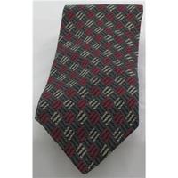 Pierre Cardin grey, red, & cream diamond patterned tie