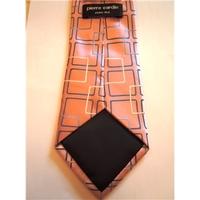 Pierre Cardin Pink and Blue Geo Square Designer Luxury Silk Tie