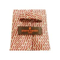 Pierre Cardin Designer Silk Tie Claret Red & Silver Design