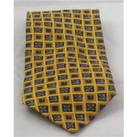 Pierre Cardin yellow & blue cube patterned silk tie