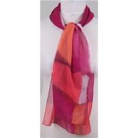 Pink & orange chiffon scarf