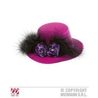 Pink Mini Top Hats With Purple Roses