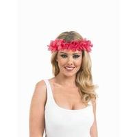 pink hawaiian lei headband