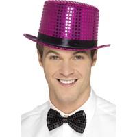 Pink Sequinned Top Hat