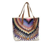 pilyq multicolor beach bag african rays tote