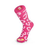 pink leopard socks size 1 4