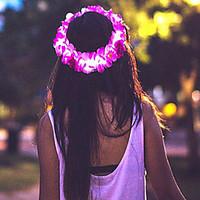 pink led flower crownfloral headbandlight up flower haloheadband hallo ...