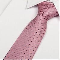 pink blue rhombus men evening necktie arrow jacquard tie