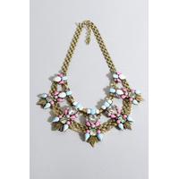 Pink And Blue Jewel Necklace