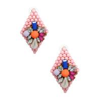 Pink Multi Bead Earrings