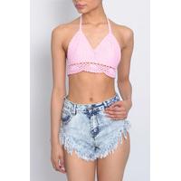 Pink Crochet Bralet