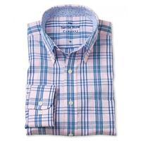 Pink White Blue Check Buttondown Collar Shirt XL Standard & Shortened - Savile Row