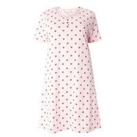 pink heart print short nightdress pink