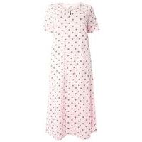 pink heart print long nightdress pink