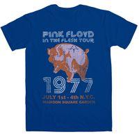 pink floyd mens t shirt in the flesh pig