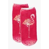 Pink Flamingo Ankle Socks - pink