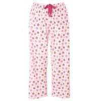 Pink Kisses Print Pyjama Bottoms, Pink