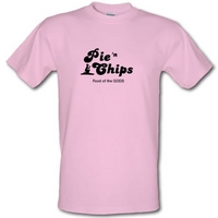 pie and chips food of the gods male t shirt