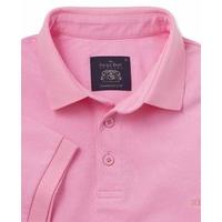 Pink Cotton Pique Polo Shirt S - Savile Row