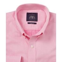 pink twill button down collar slim fit casual shirt m standard savile  ...