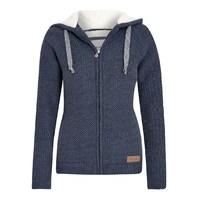 Pitville Zipped Big Mac Hooded Lined Macaroni Fleece Dark Navy