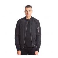 Pintuck Biker Bomber Jacket