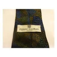 pierre balmain silk tie blue emerald green