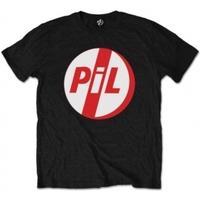 Pil Logo Mens Black T Shirt: Medium