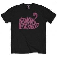 Pink Floyd Swirl Logo Black Mens T Shirt Size: Small